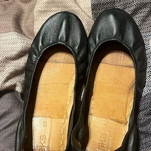 Tieks Black Leather Flats